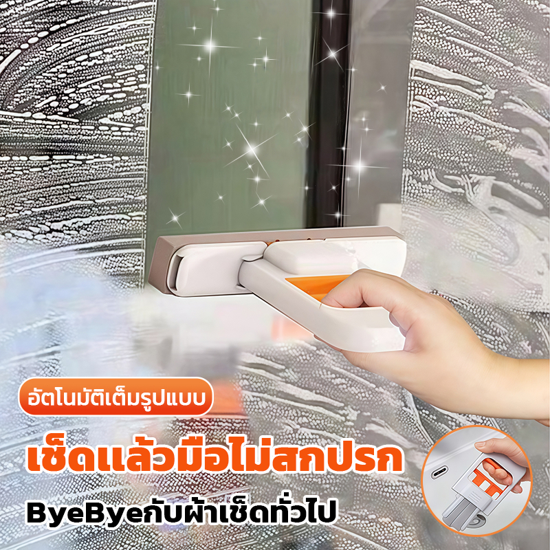 มินิไม้ถูพื้น พับได้ ขนาดเล็ก พกพาง่าย ไม่ต้องบีบด้วยมือ ใช้ได้ทั้งพื้นเปียก-แห้ง ทนทาน ใช้งานสะดวก
