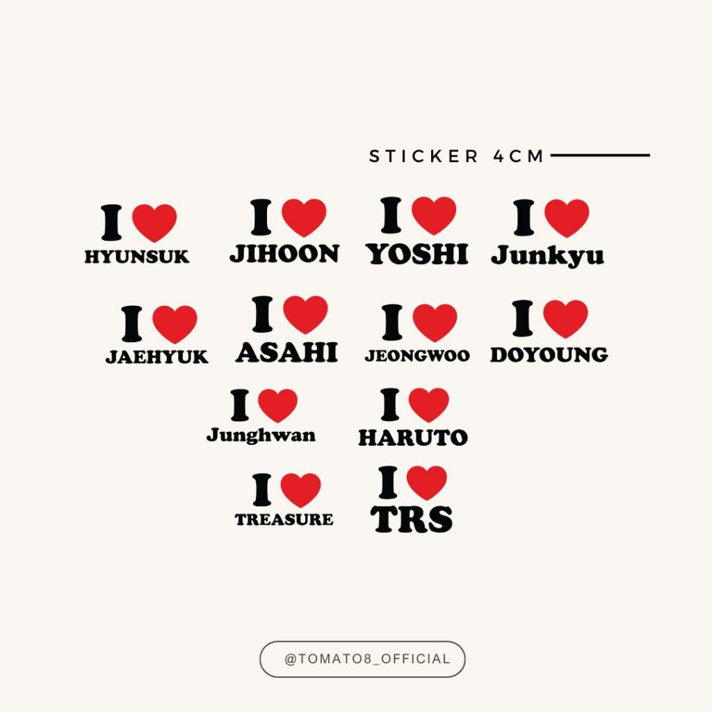 [Tomato8] STICKER i love Tre***
