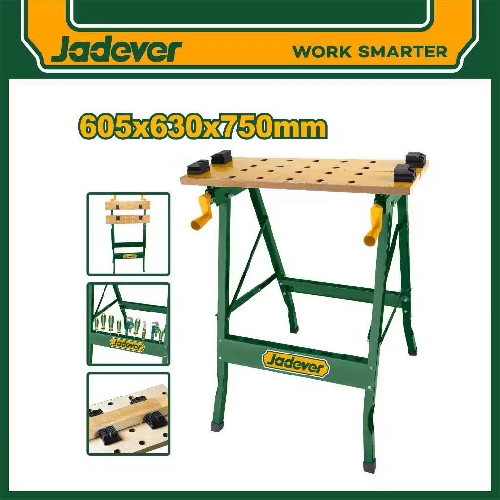 JADEVER โต๊ะทำงานสำหรับช่างแบบพับ โต๊ะเครื่องมือช่าง พับเก็บได้ ขนาด 605x630x750 รุ่น JDWE1525