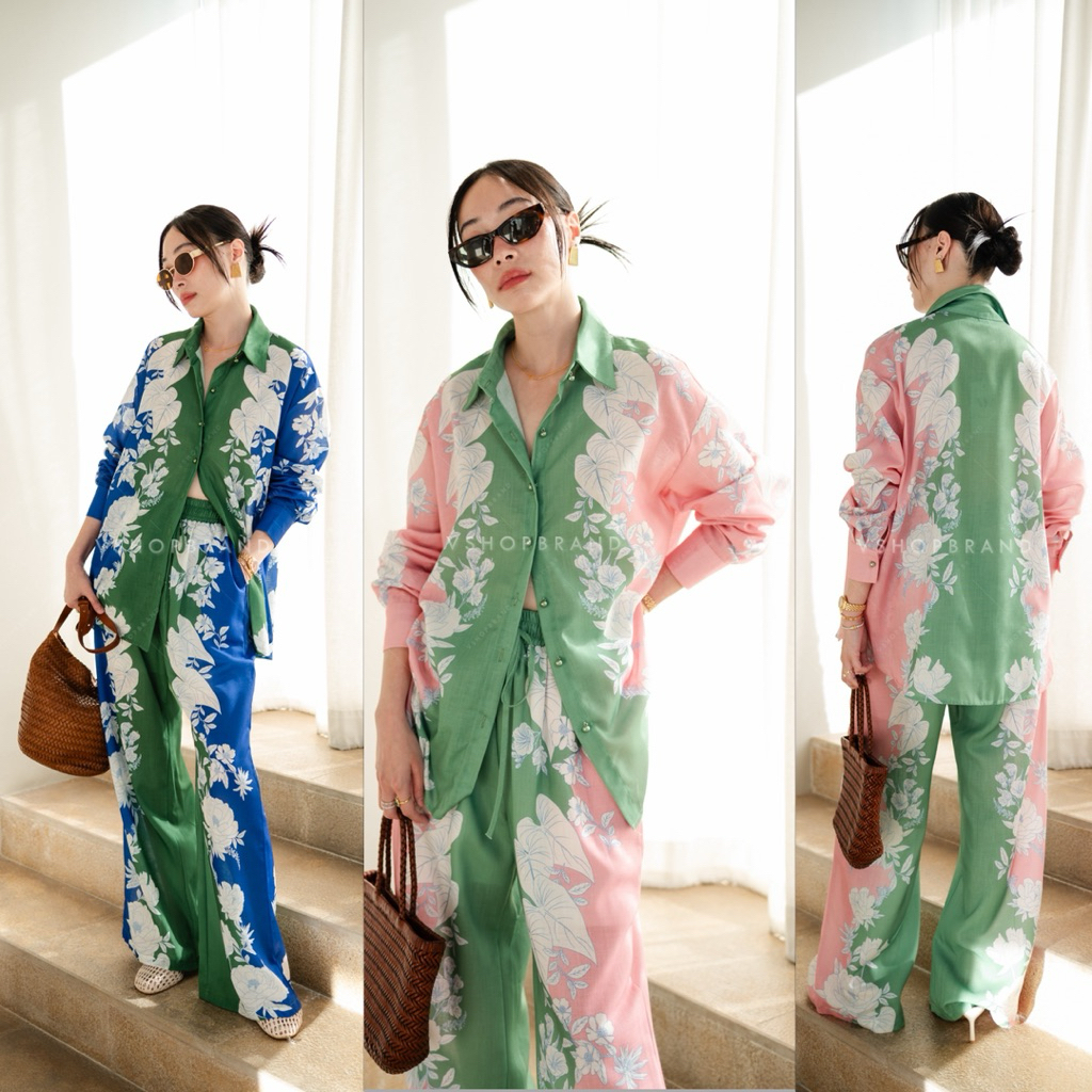 ชุดเซตเก๋ๆ ชุดสีสดใส 6021-7 Vshop