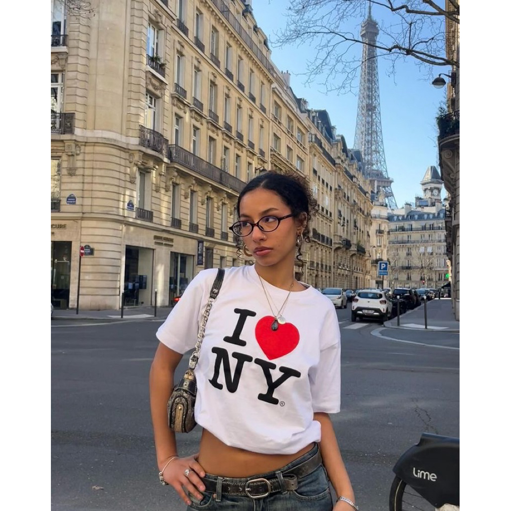 เสื้อ I LOVE NY งานเก่า มือ2 เสื้อยืดI love ny