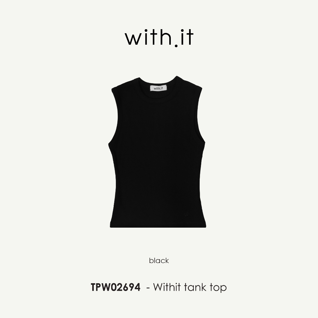 Withit basic rib tank top เสื้อแขนกุด - TPW02694
