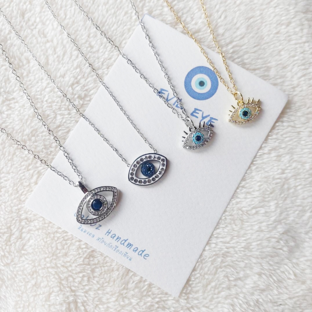 สร้อยคอ สแตนเลส 🧿 จี้สแตนเลส Evil eye (โดนน้ำได้)