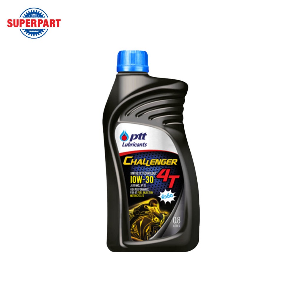 น้ำมันมอเตอร์ไซค์ 4T PTT CHALLENGER 10W30 (403816)