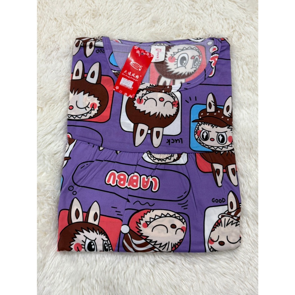 ชุดนอน ชุดนอนฟรีไซส์ใหญ่ 6XL เสื้อ ชุดเซ็ท รุ่นเสื้อไม่มีกระเป๋าข้าง #ตะกร้า 1 - รูปที่ 4