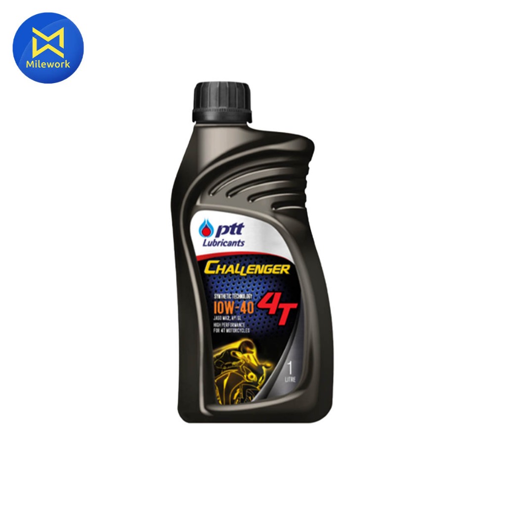 น้ำมันมอเตอร์ไซค์ 4T PTT CHALLENGER 10W40 1L (403820)