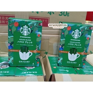 [พร้อมส่ง] Nestle Starbuck Origami House Blend Drip Coffee 4P กาแฟดริป ใช้เมล็ดกาแฟอาราบิก้าที่คัดสรรมาอย่างดี