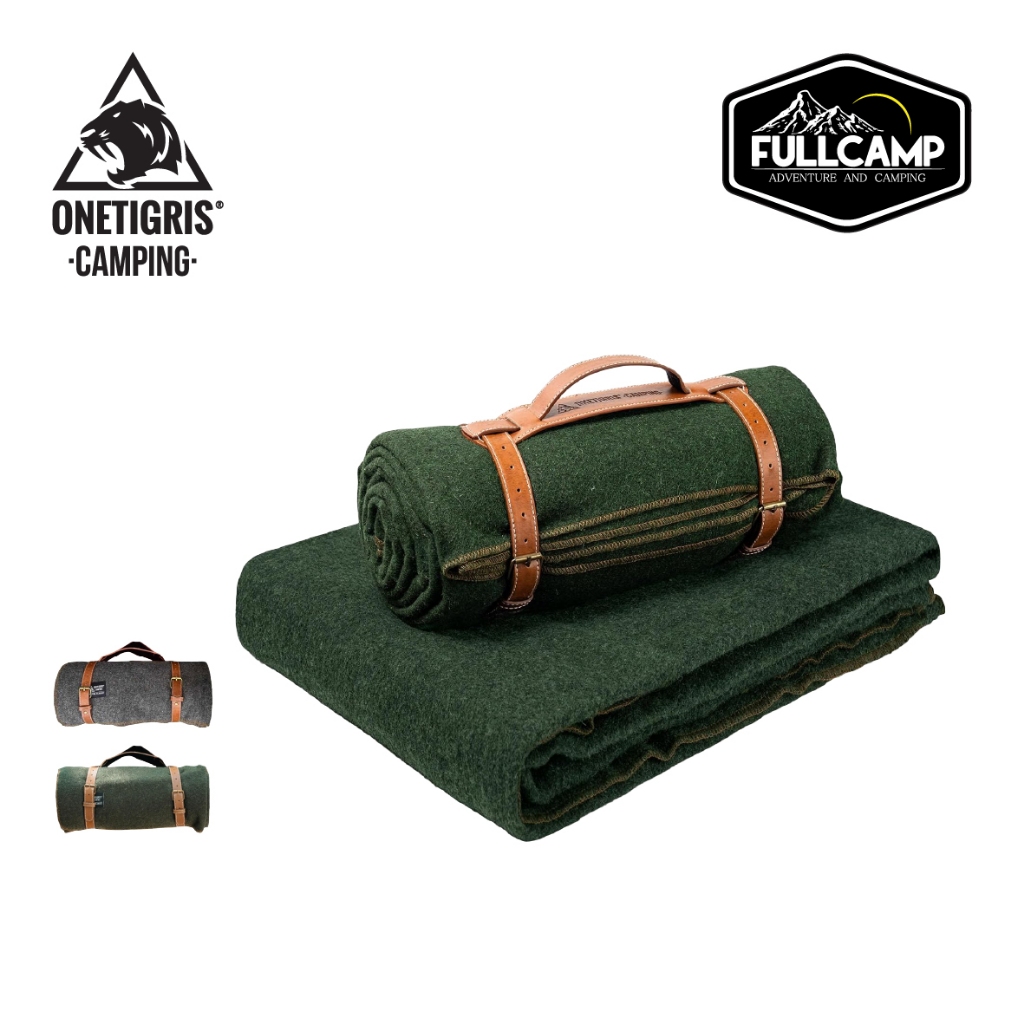 OneTigris Wool Blanket ผ้าห่มขนสัตว์ ผ้าห่มแบบพกพา ผ้าห่มแคมป์ปิ้ง ม้วนพับเก็บได้ ถุงนอนนํ้าหนักเบา