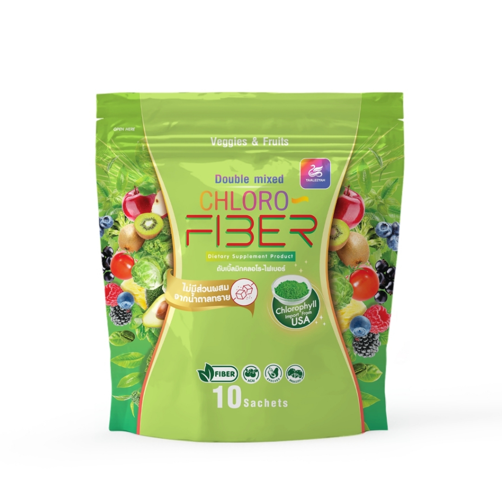 CHLORO FIBER YAALEEYAH ดับเบิ้ลมิกซ์ คลอโร ไฟเบอร์  ดีท็อกซ์ ธัญญ่า DOUBLE MIXED CHLORO FIBER ญาลีญ่