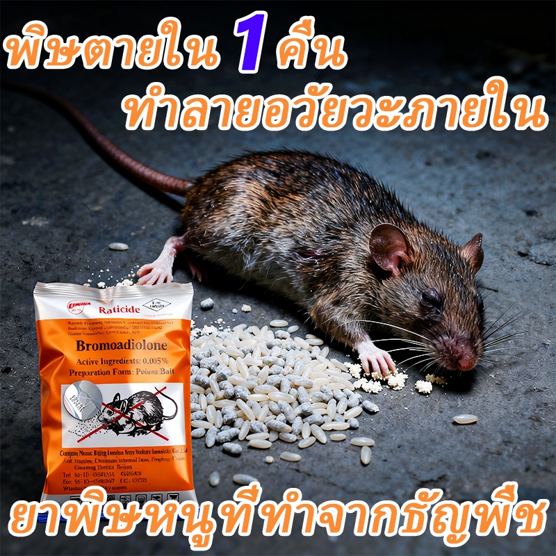 ตายใน1นาที ตายนอกบ้าน ยาเบื่อหนูแห้ง 750g ซื้อ5แถม15 เหยื่อกำจัดหนู 1ซองฆ่าหนู100000ตัว ยาเบื่อหนู ยากำจัดหนู ไล่หนู