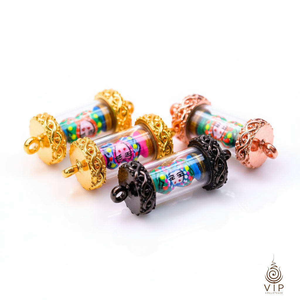 (แท้100% ปลอมคืนเงิน) 🔮 Thep Phamon Chamlaeng เทพจำแลงภมร ครูบากฤษณะ ชุดคู่ลูกประคำ | Mystic Amulet | 神秘护身符