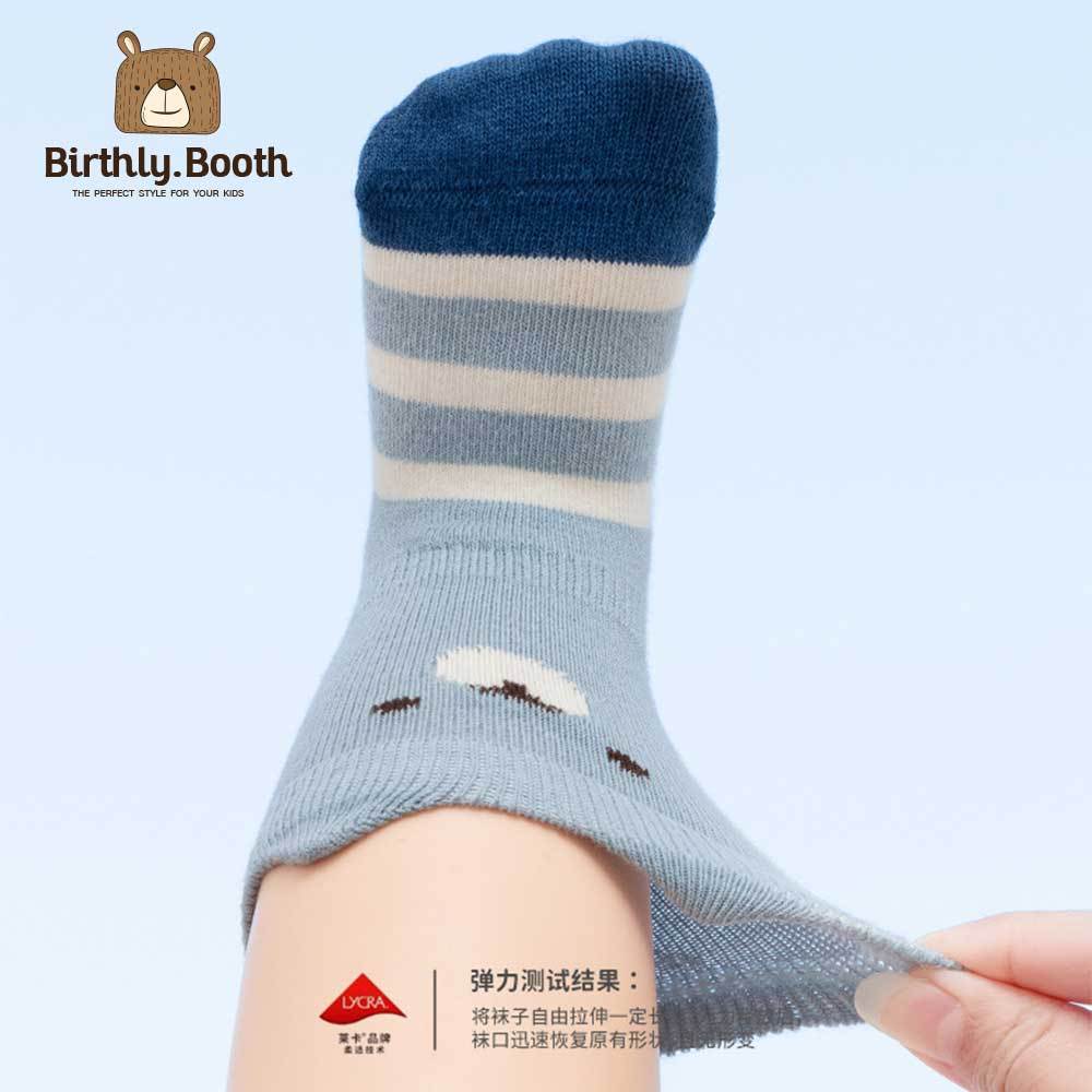 ถุงเท้าเด็กอ่อน 0-6 เดือน ลาย Animal [พร้อมส่ง] ถุงเท้าเด็กแรกเกิด มีกันลื่น - รูปที่ 3