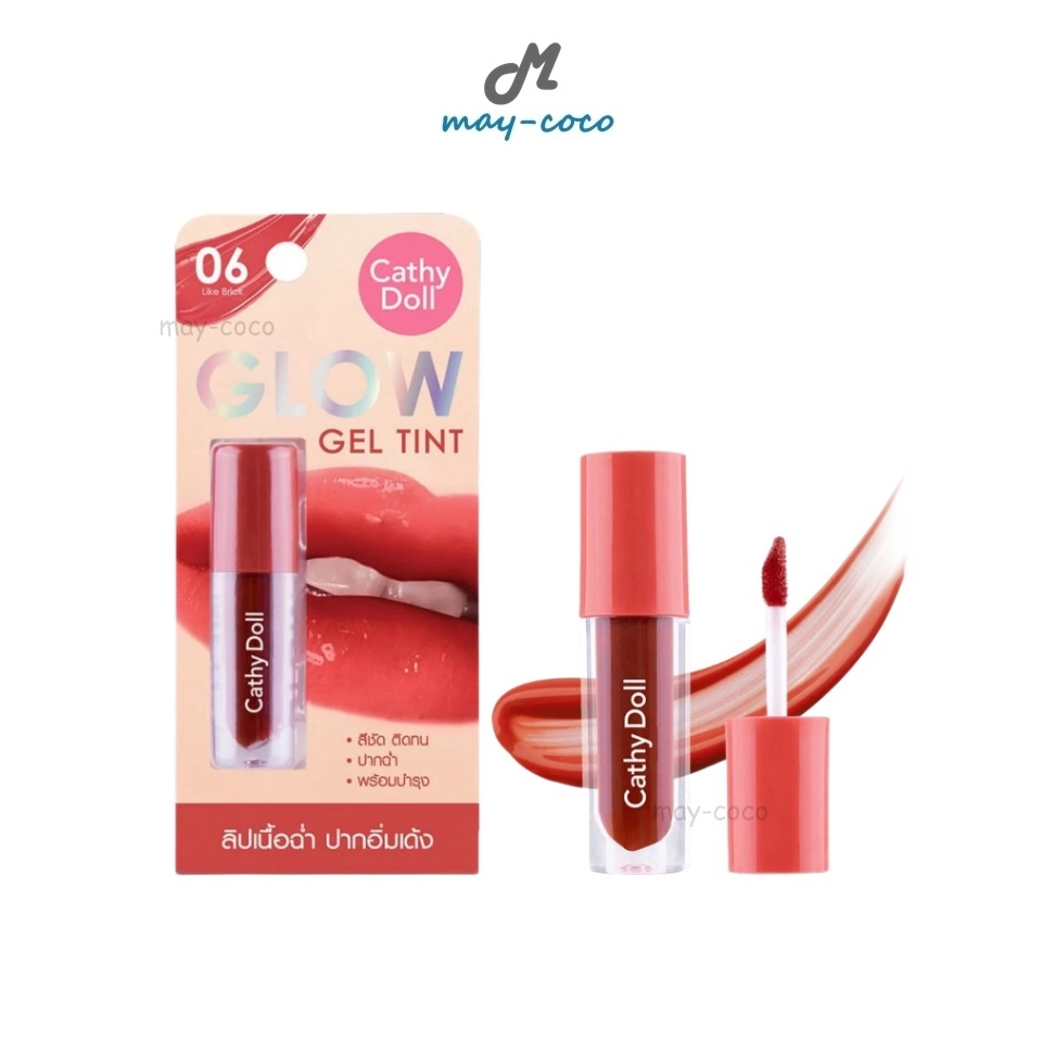 ถูก/แท้/มีไลฟ์ ลิป Cathy Doll Glow Gel Tint ทินท์ เนื้อเจลทินท์ ติดทน ไบรท์วิน