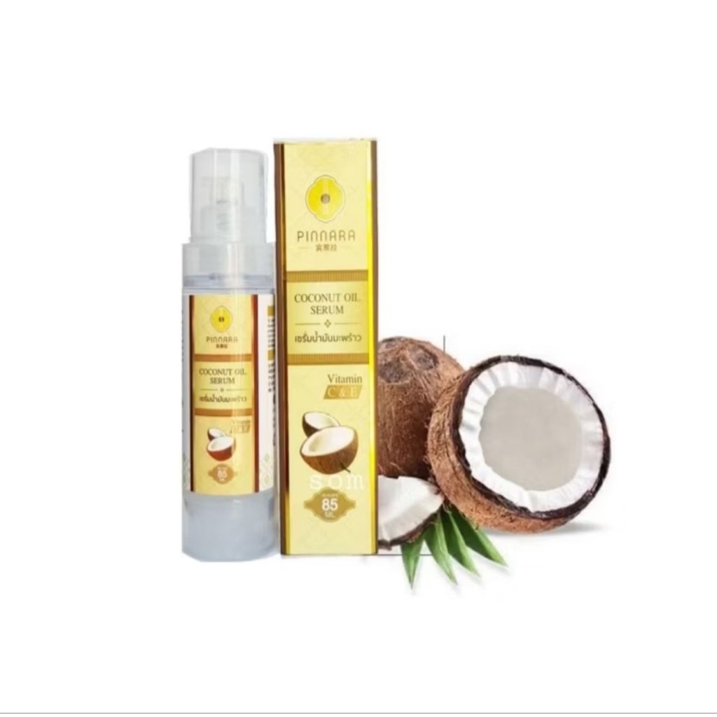 [แท้ 100% พร้อมส่ง!]Pinnara Coconut oil Serum พิณนารา เซรั่มน้ำมันมะพร้าว 85ml บำรุงผิวสวย บำรุงผมนุ่มเงา