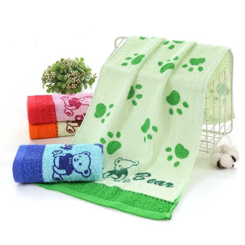 ผ้าขนหนูเช็ดผม ผ้าขนหนูเช็ดหน้า ผ้าฝ้าย การ์ตูน แพ็ค 12 ผืน เนื้อผ้าหนานุ่ม ซับน้ำได้ดีเยี่ยม【 ขนาด 30 x 70 ซม. 】(คละสี)