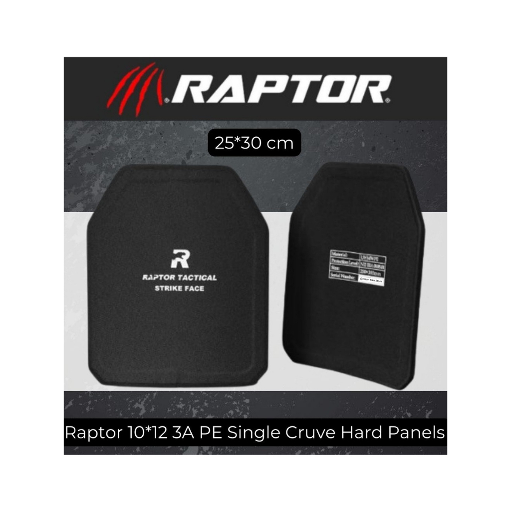Raptor แผ่นเกราะ Tactical Plate 10*12 เลเวล 3A (Lot : August 2025) พร้อมส่ง