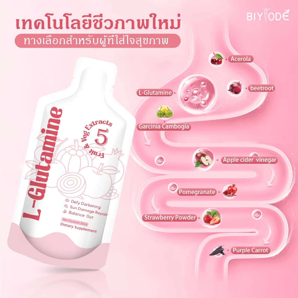 BIYODE L Glutamine แอลกลูตามีน 7 แพ็ค thumbnail 4