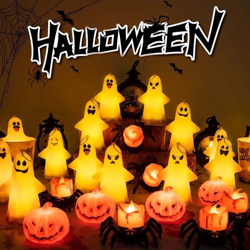 🎃จัดส่งภายใน 8 ชั่วโมง🎃ฮาโลวีนแบบพกพาฟักทอง Ghost Tree ไฟ LED Spooky Mischief เครื่องประดับ Party Supplies ตกแต่ง