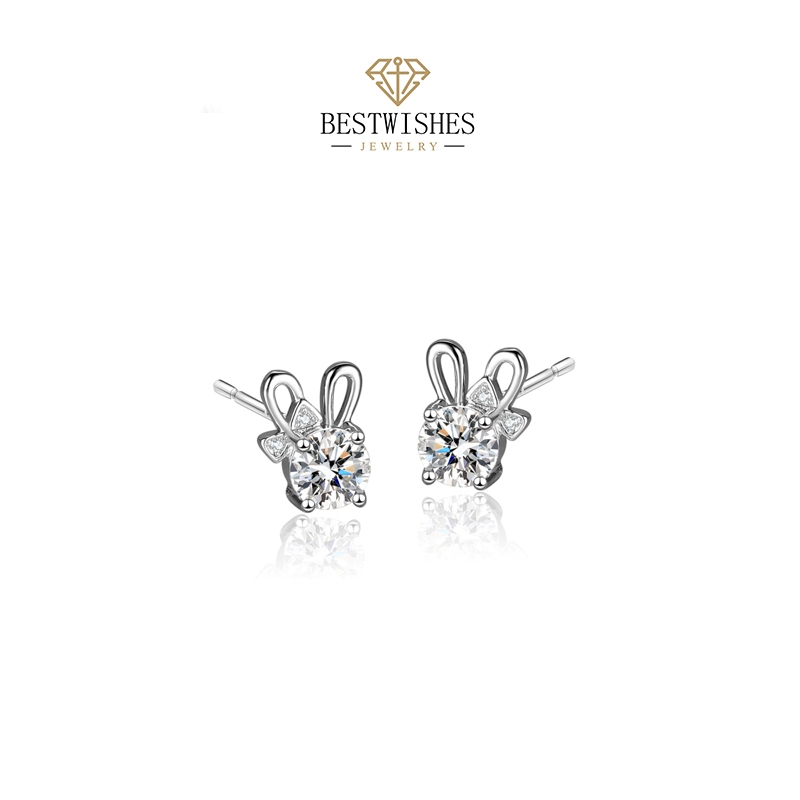 BW Jewerly Earring ต่างหูเพชร เพชรโมอีส ต่างหูกระต่าย ต่างหูแฟชั่น Korea ของขวัญ E025
