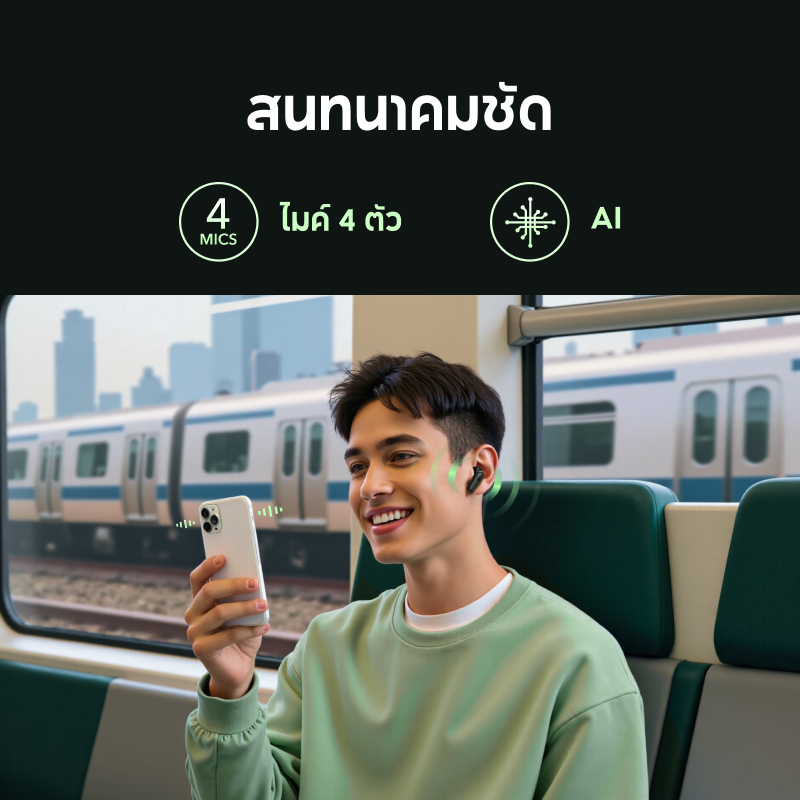 [HOT]Soundcore by Anker R50i / A20i / R50i NC AI แปลภาษาได้ หูฟังบลูทูธ สายหูฟังไร BassUp หูฟังไร้สาย บลูทูธ 5.3 IPX5 - ภาพย่อย 5