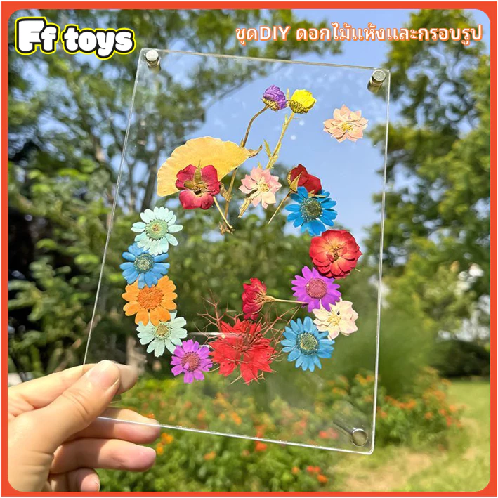 เซตกรอบรูปอะคริลิค 6 นิ้ว พร้อมชุดดอกไม้แห้ง DIY thumbnail 6
