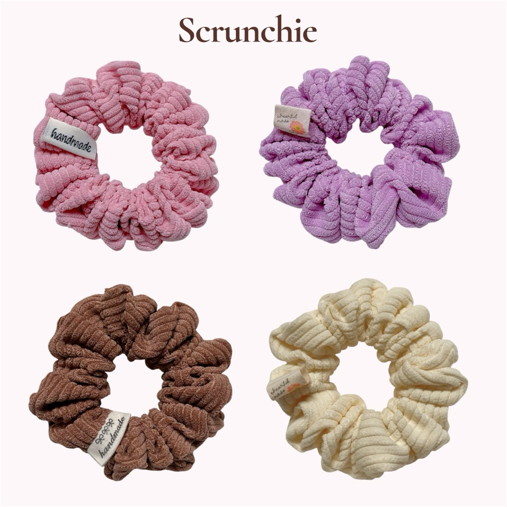🌈Scrunchies🌷ยางรัดผมผ้าลูกฟูก🛒💘