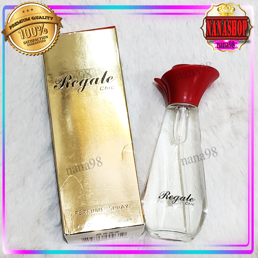 ส่งฟรี น้ำหอม รีเกล ชิค Regale Chic Perfume SPRAY รีเกล  เพอร์ฟูม สเปรย์ กล่องทอง แดง 50 ml. ราคา ถูกที่สุด ดีลบีเคเค แกลเลอรีภาพที่ 4