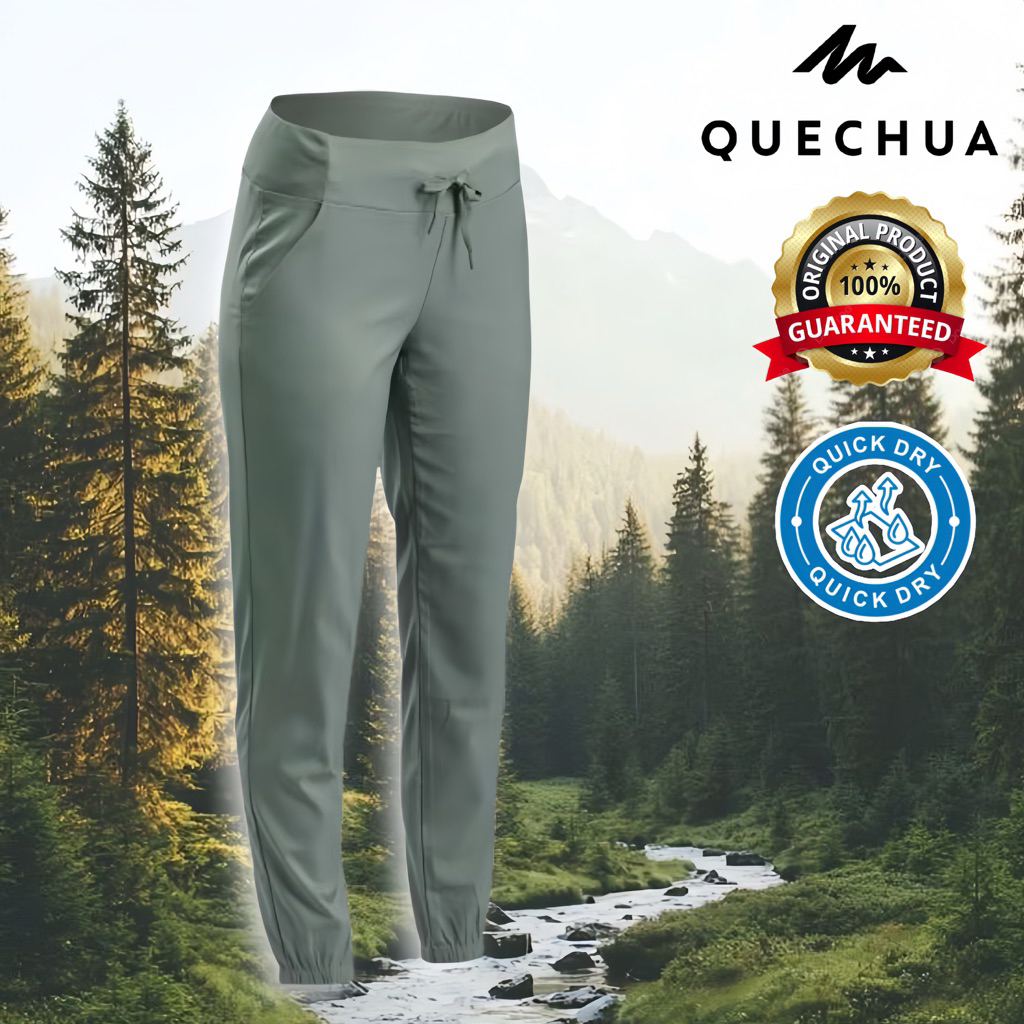 กางเกงเดินป่าขายาวสำหรับผู้หญิง รุ่น NH100 (สีกากี) QUECHUA