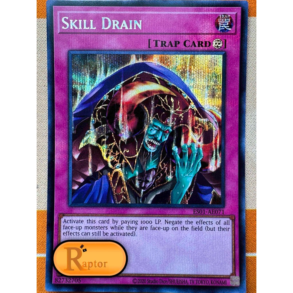 ES01-AE071 : Skill Drain [Secret Rare] (Yu-Gi-Oh! Asia English : ลิขสิทธิ์แท้) - [RaptorzCards]