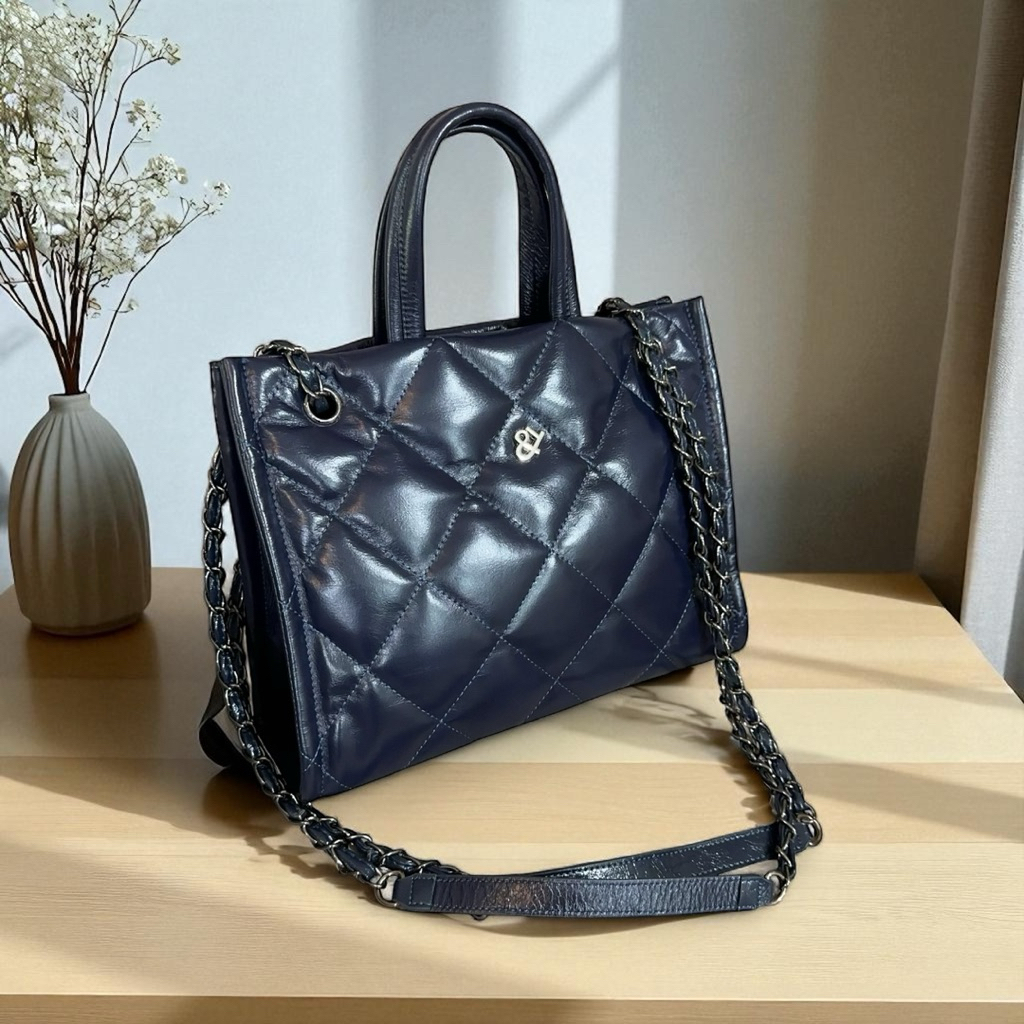 Morgan 30cm กระเป๋าหนังแกะshopping bags แบรนด์Lovera
