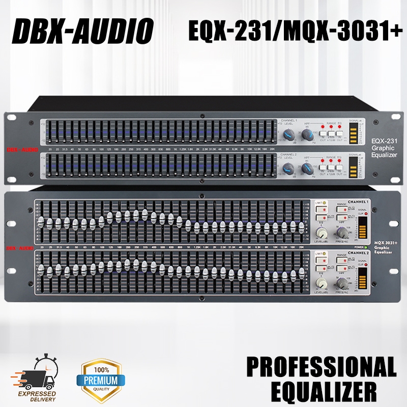 DBX-AUDIO EQX231/MQX3031มีตัวกรองสูงซึ่งสามารถกำจัดเสียงรบกวนความถี่ต่ำได้อย่างมีประสิทธิภาพโปรเซสเซอร์เสียงที่ดีที่สุด