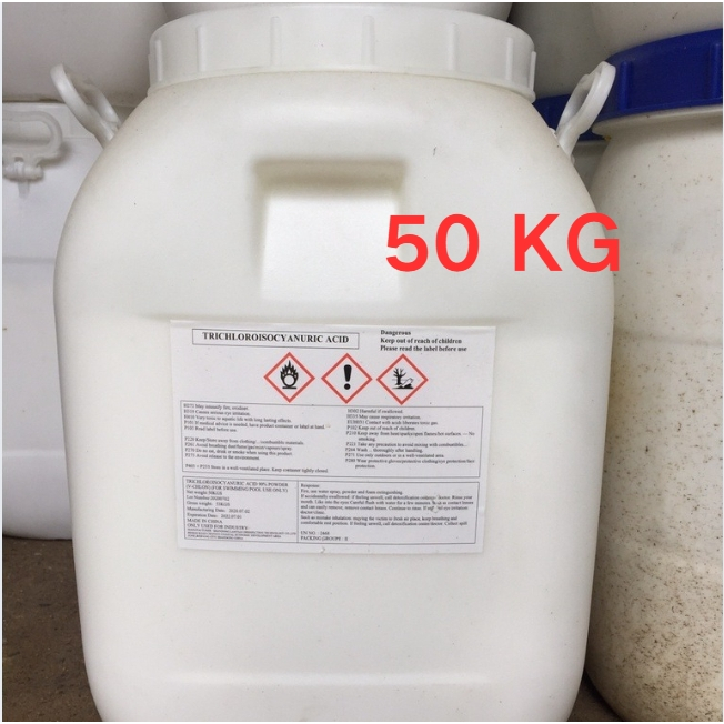 คลอรีน 90% 50 กก.ชนิดเกล็ดและชนิดผง TCCA 90% Granule/Powder 50 Kg