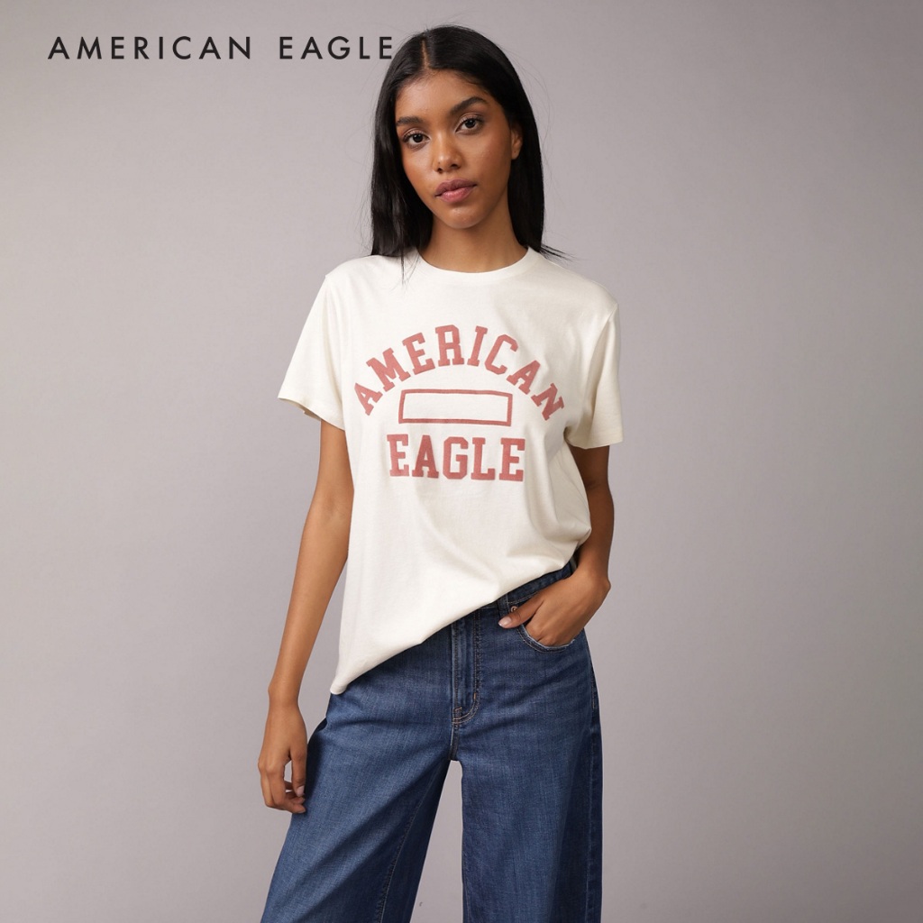 American Eagle Classic Graphic T-Shirt เสื้อยืด ผู้หญิง กราฟฟิค (NWTS 037-1151-106)