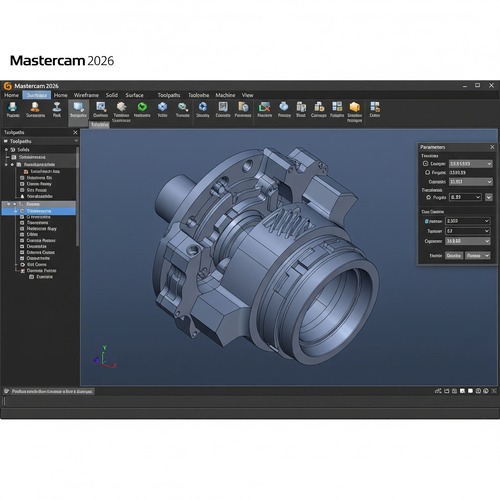 mastercam 2026 เขียนโปรแกรมควบคุมเครื่องจักร CNC ใช่ลง windows X64