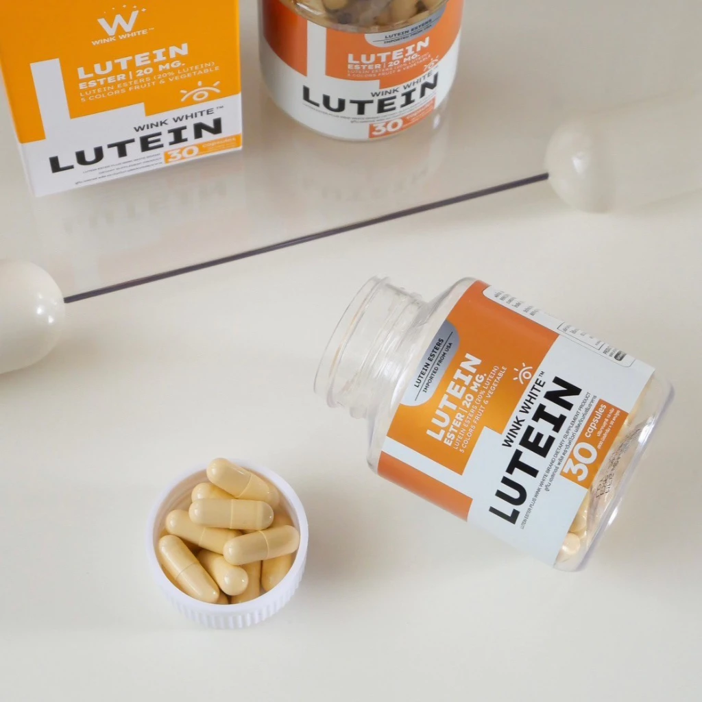 WINK WHITE LUTEIN วิตามินลูทีน วิตามิน บำรุงสายตา 𝐈𝐦𝐩𝐨𝐫𝐭𝐞𝐝 𝐅𝐫𝐨𝐦 𝐔𝐒𝐀 (1 กระปุก 30 แคปซูล) thumbnail 9