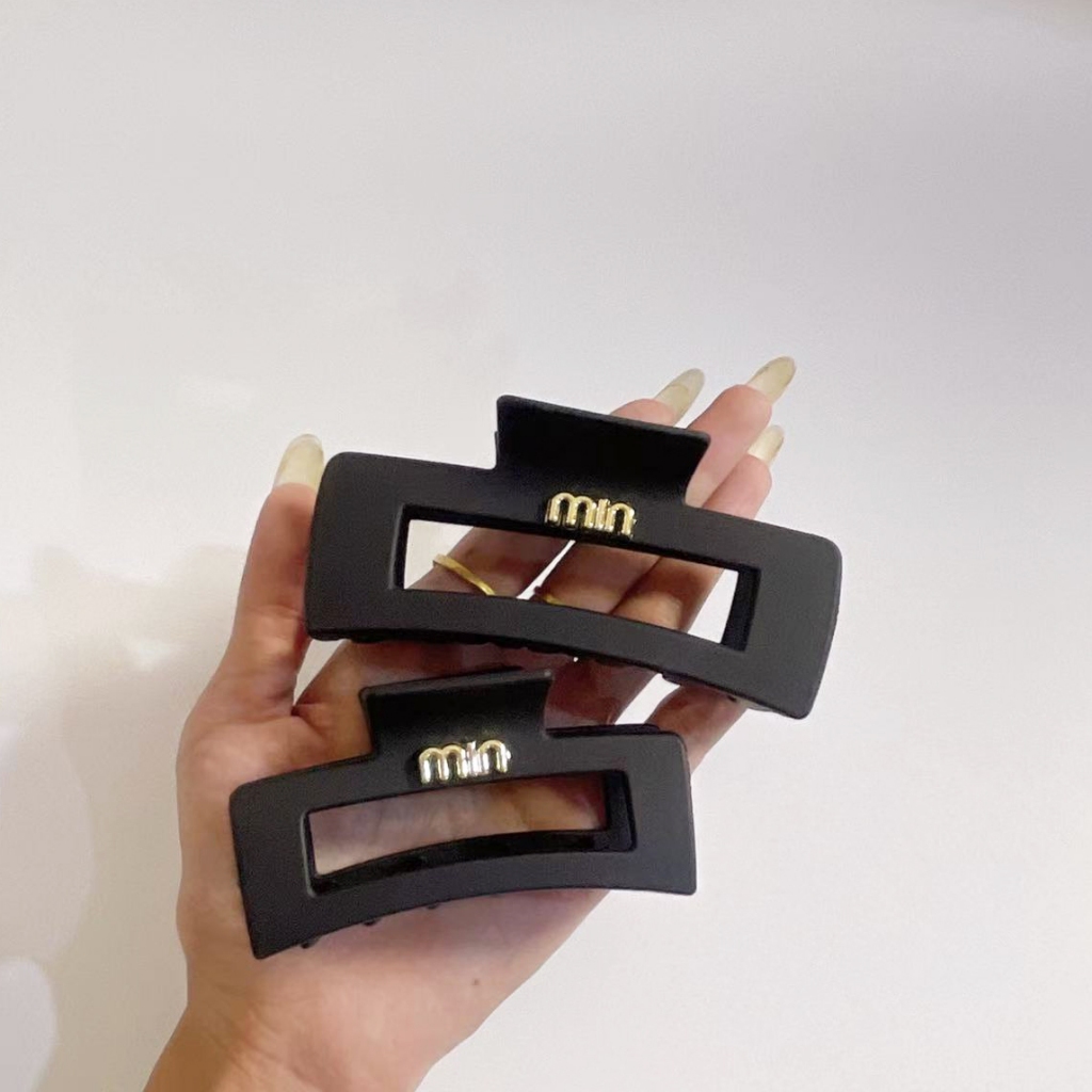 กิ๊บหนีบผมผู้หญิง min กิ๊บติดผมแฟชั่น สไตล์เกาหลี สี่เหลี่ยม สีดำ ขนาดใหญ่ ราคาถูก พร้อมจัดส่งที่ไทย - รูปที่ 5