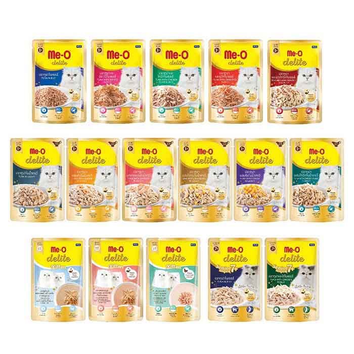 ยกลัง 48ซอง Me-o delite70g. อาหารเปียกสำหรับแมว