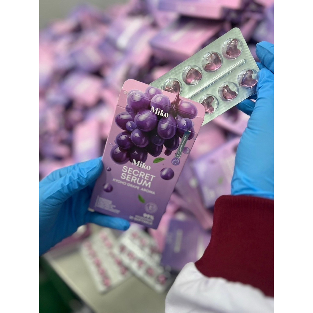 Mikoมิโก๊ะเซรั่มกลิ่นองุ่น1กล่องบรรจุ10เม็ด