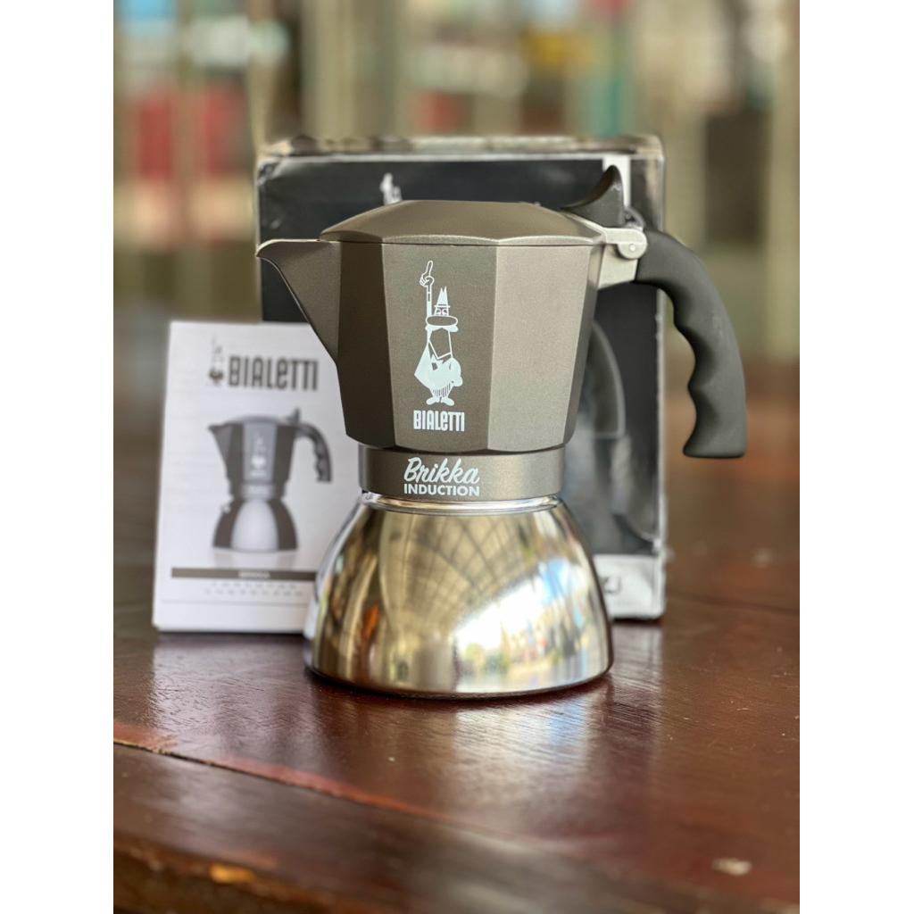 Bialetti Brikka Induction 4 cups หม้อต้มกาแฟ Moka Pot รุ่นบริกก้า อินดักชั่น 4 คัพ