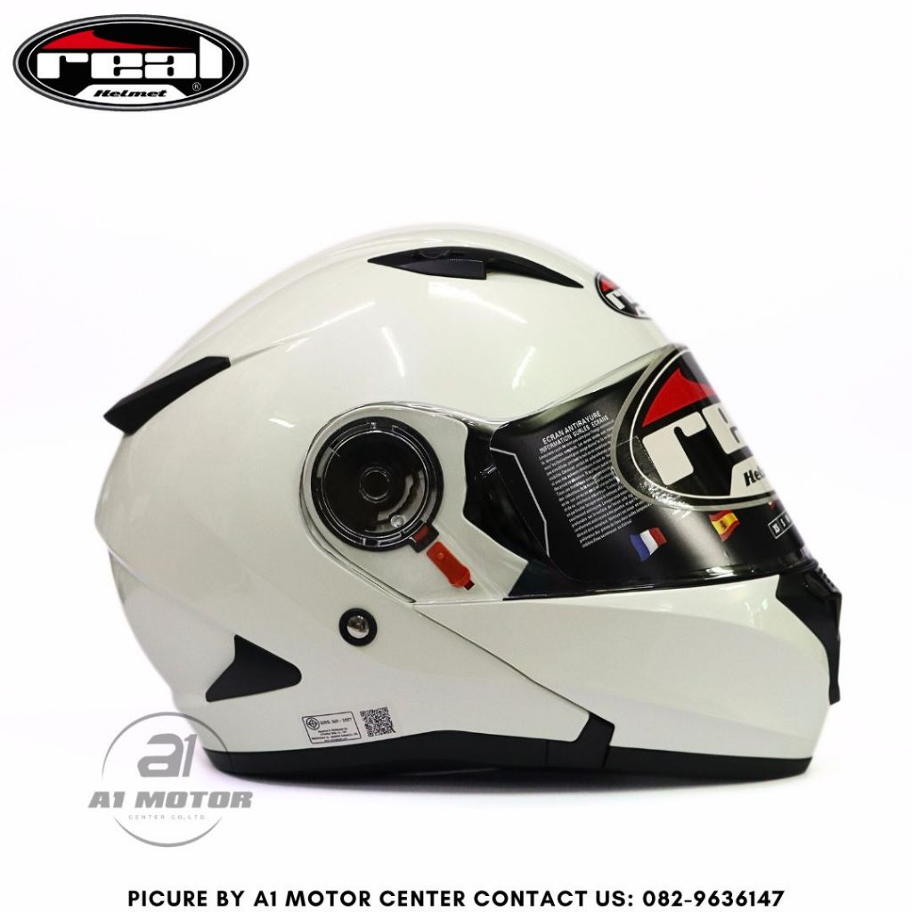 หมวกกันน็อคยกคาง Real รุ่น Storm Eagle หมวกกันน็อคเต็มใบยกคาง ถอดซักได้ รองรับการติดตั้ง Bluetooth มาตรฐาน มอก.และ ECE - รูปที่ 2