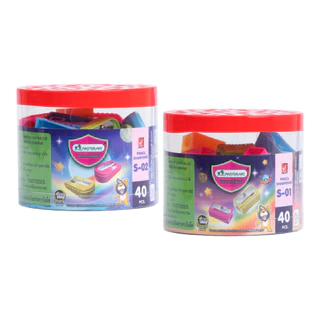 Master Art กบเหลาดินสอ S-01 และ S-02 คละสี จำนวน 40 ชิ้น