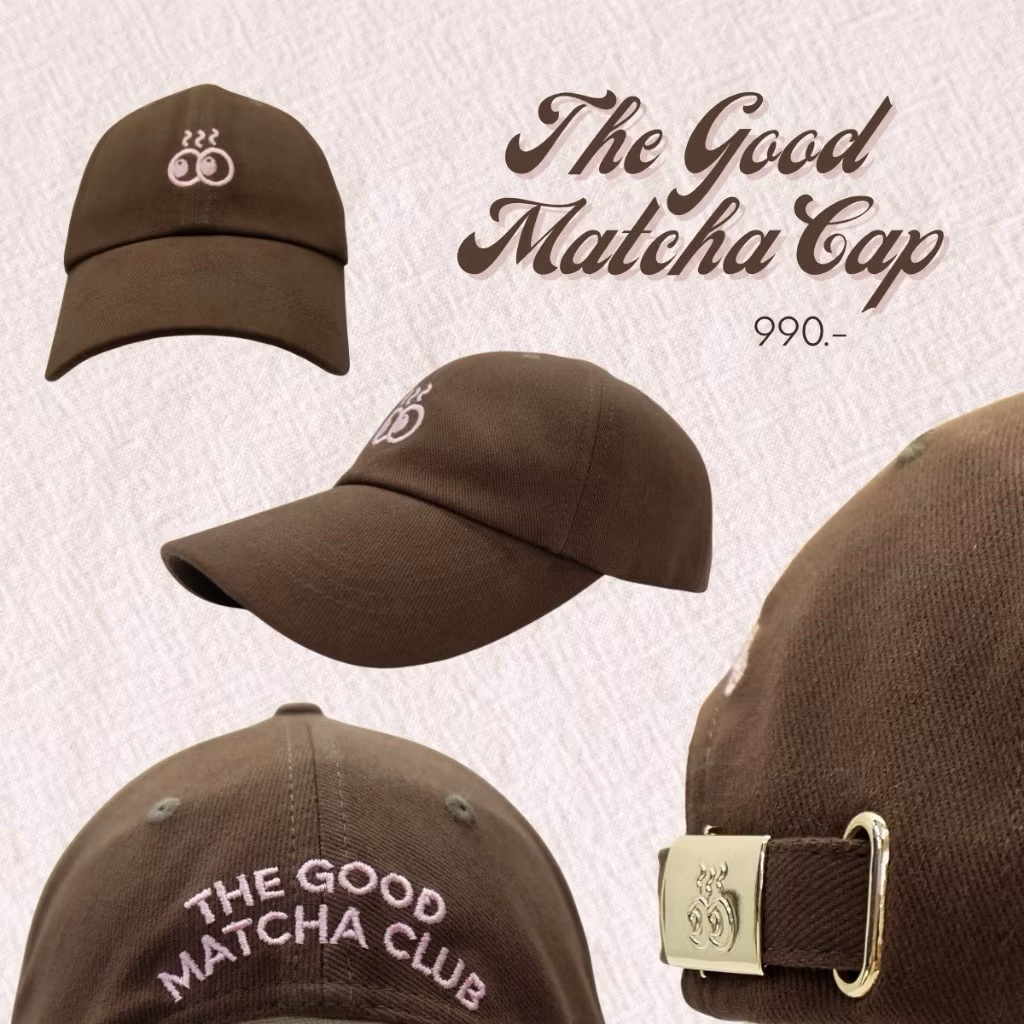 พร้อมส่ง : GOOD CHA | The good matcha cap หมวก (New in Pack)