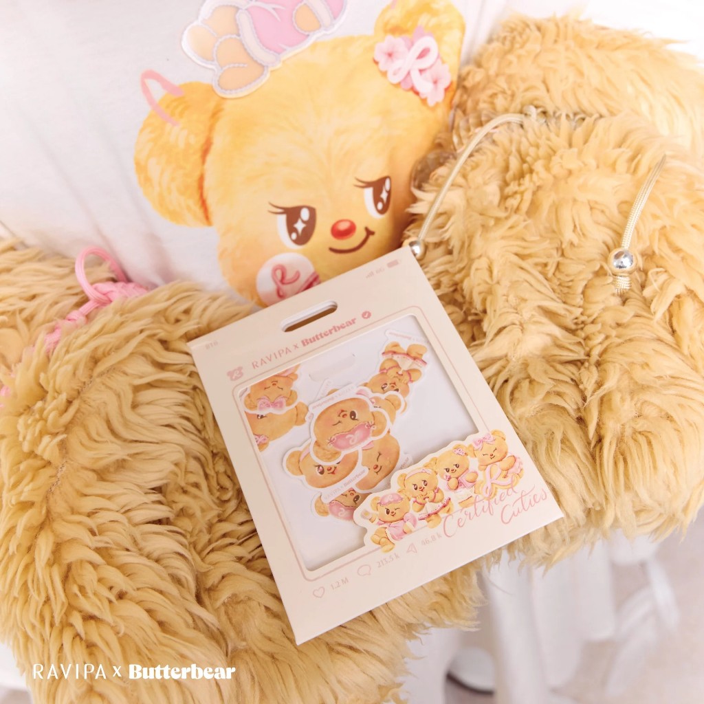 พร้อมส่ง✨RAVIPA x Butterbear - Butterful Bear Sticker