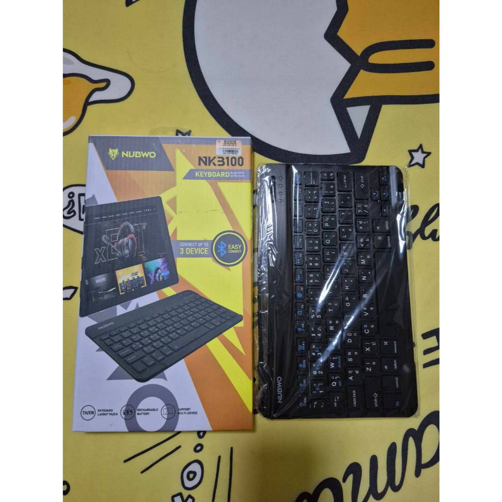 NUBWO คีย์บอร์ดไร้สายบลูทูธ แบบ Slim รุ่น NKB-100 Keyboard Ultra Slim bluetooth