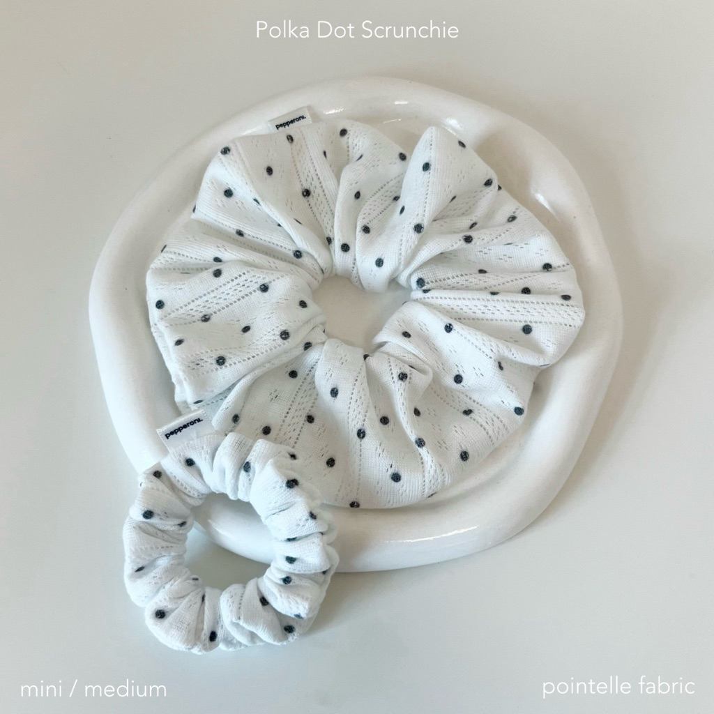 pepperoni | Polka Dot Scrunchie | ยางรัดผม ยางมัดผม ลายจุด