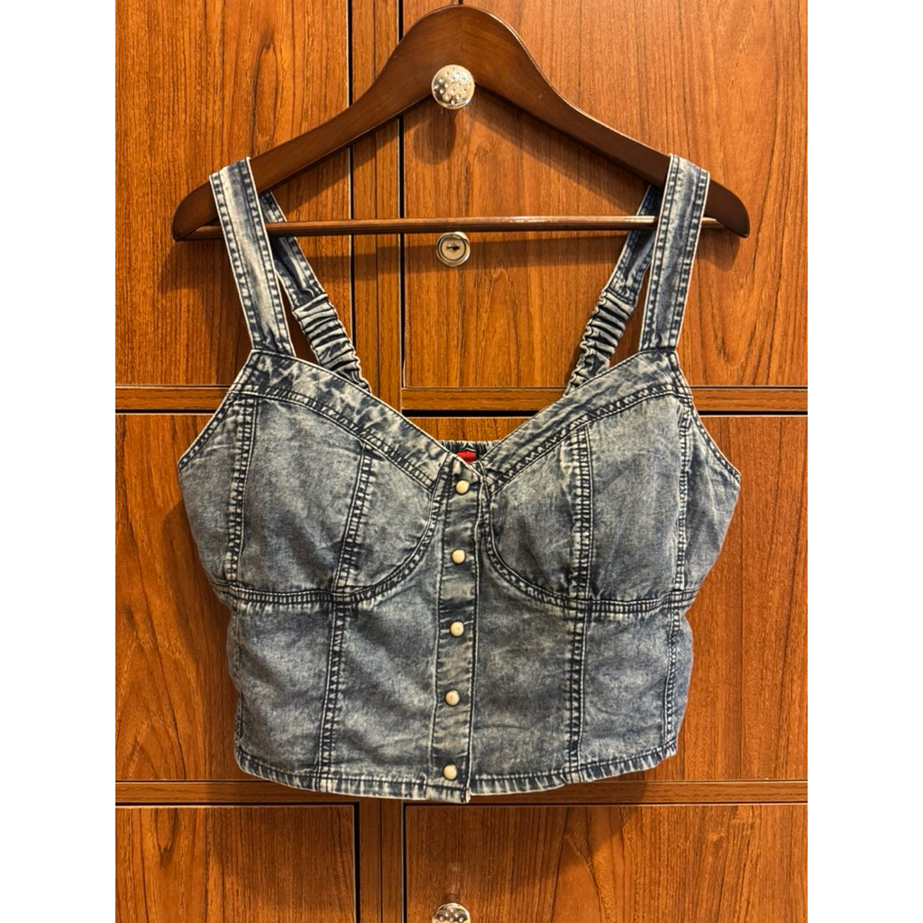 H&M Denim Bustier size US8