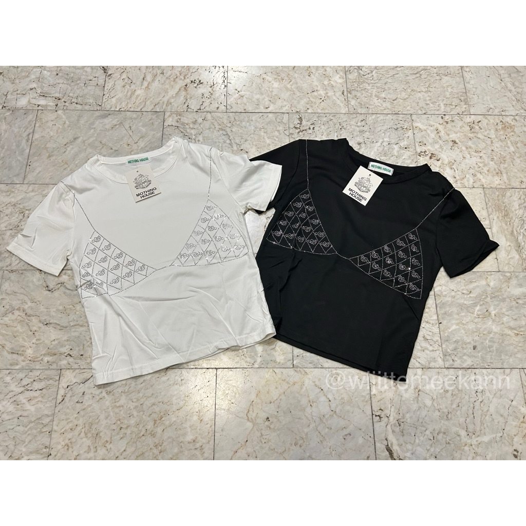เสื้อยืดปักเพชร งาน MOTHING HOUSE