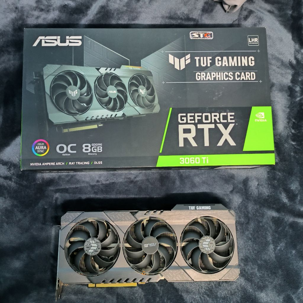 ASUS TUF RTX 3060 TI O8G V2 GAMING - 8GB GDDR6 (LHR) VGA (การ์ดแสดงผล) การ์ดจอมือสอง