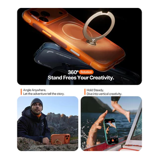 TORRAS เคสกันกระแทก Ostand Spin Air Series ใช้สำหรับ iPhone 17 / 17 Pro / 17 Pro Max ขาตั้งหมุนได้ 360