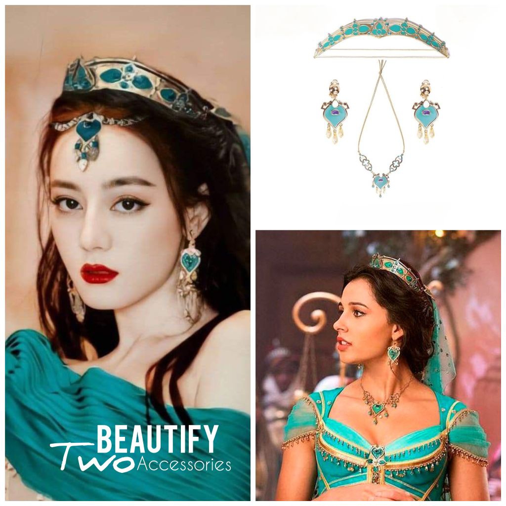 ชุดเซ็ทเครื่องประดับ 3 ชิ้นคอสเพลย์เจ้าหญิงจัสมิน Royal crown
